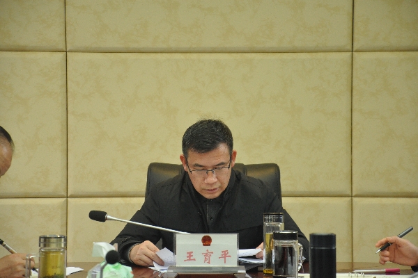 人大常委会党组书记,主任王育平表态发言